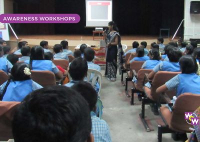 A workshop on Child Abuse Awareness being conducted at a school in Chennai