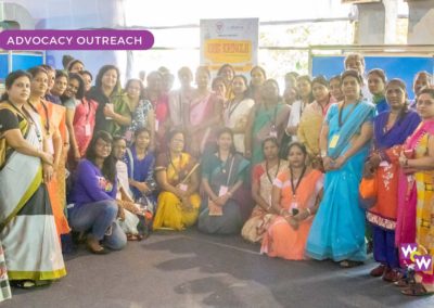 a group of north Indian women at an advocacy event