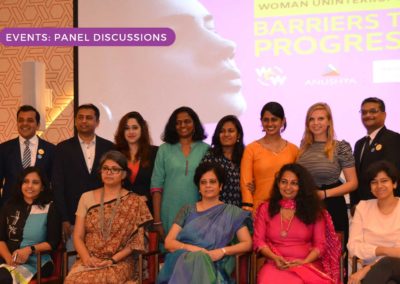 A group of people at a panel discussion for Women Uninterrupted - Barriers To Progress